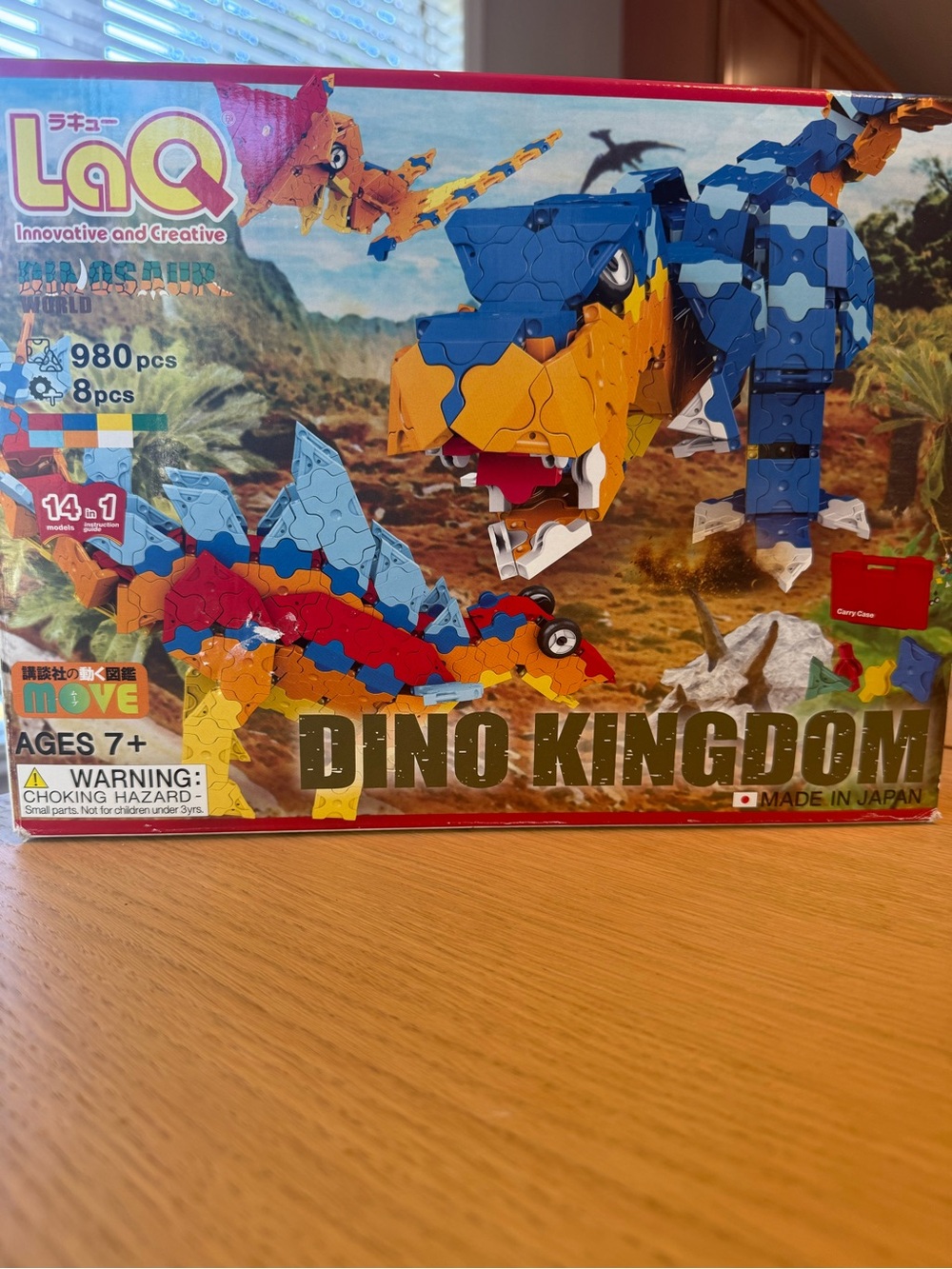 LAQ Dinosaur World Dino Kingdom Building Set- Blue, Orange & Red Creative Blocks